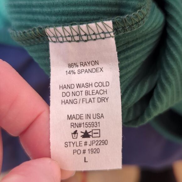 Miss Lola Sleeveless Unitard Forest Green Large NWOT - Picture 6 of 6